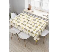 Прямоугольная скатерть JoyArty Пчелиные короны из сатена tc_7721_120x145