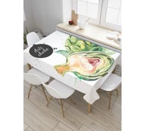 Прямоугольная скатерть JoyArty Разрез артишока из сатена tc_38919_120x145