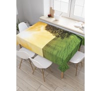 Прямоугольная скатерть JoyArty Дерево на солнечной поляне из сатена tc_2383_120x145
