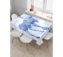 Прямоугольная скатерть JoyArty Зимний лось из сатена tc_22290_120x145