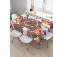 Прямоугольная скатерть JoyArty Сердце из зерен из сатена tc_29934_120x145