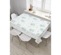 Прямоугольная скатерть JoyArty Слоник среди цветов из сатена tc_36194_120x145