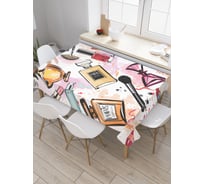 Прямоугольная скатерть JoyArty Внутри косметички из сатена tc_19102_120x145