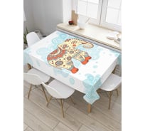 Прямоугольная скатерть JoyArty Солнечный слон из сатена tc_6066_120x145