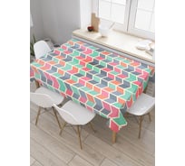 Прямоугольная скатерть JoyArty Геометрическая чешуя из сатена tc_30874_120x145