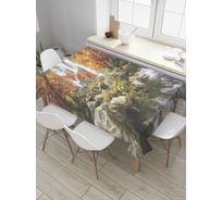 Прямоугольная скатерть JoyArty Сокровенный водопад из сатена tc_8088_120x145