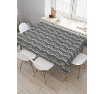 Прямоугольная скатерть JoyArty Серые зигзаги из сатена tc_29604_120x145