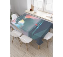 Прямоугольная скатерть JoyArty Зигзаг перед чудом из сатена tc_23047_120x145