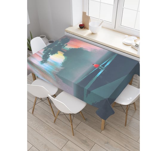 Прямоугольная скатерть JoyArty Зигзаг перед чудом из сатена tc_23047_120x145 1