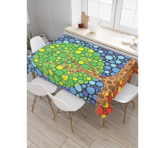 Прямоугольная скатерть JoyArty Пузырчатый вечер из сатена tc_29685_120x145 1