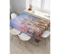 Прямоугольная скатерть JoyArty Город с высоты птичьего полета из сатена tc_47005_120x145