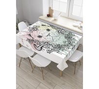 Прямоугольная скатерть JoyArty Священный кот из сатена tc_31536_120x145