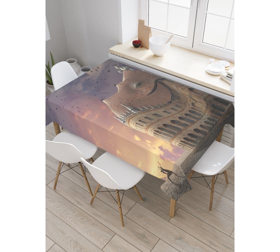 Прямоугольная скатерть JoyArty Вызов дракону из сатена tc_29725_120x145 1