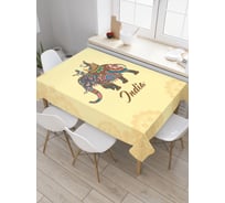 Прямоугольная скатерть JoyArty Индийский рисунок из сатена tc_21238_120x145
