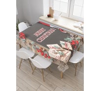 Прямоугольная скатерть JoyArty Зимние подарки из сатена tc_21497_120x145