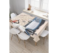 Прямоугольная скатерть JoyArty Скрипач играет из сатена tc_30148_120x145