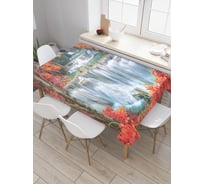 Прямоугольная скатерть JoyArty Водопадная река из сатена tc_20945_120x145