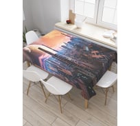 Прямоугольная скатерть JoyArty Город будущего из сатена tc_38525_120x145