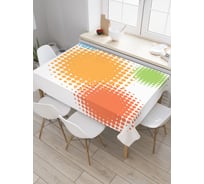 Прямоугольная скатерть JoyArty Разноцветные круги из сатена tc_30065_120x145