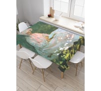 Прямоугольная скатерть JoyArty Дама в саду Сент-Андресс из сатена tc_6051_120x145
