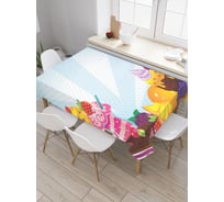 Прямоугольная скатерть JoyArty Выбор мороженого из сатена tc_36326_120x145