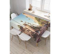 Прямоугольная скатерть JoyArty Путешествие по городу из сатена tc_29832_120x145