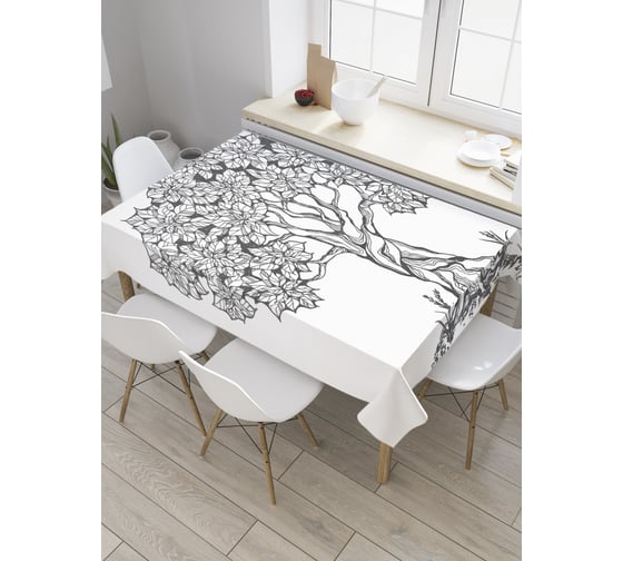 Прямоугольная скатерть JoyArty Дерево со скрученным стволом из сатена tc_28402_120x145 1