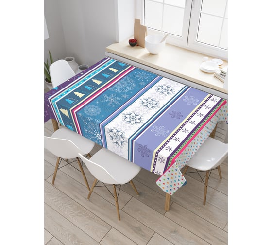 Прямоугольная скатерть JoyArty Зимнее счастье из сатена tc_20765_120x145 1