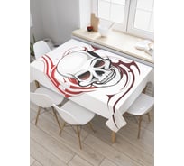 Прямоугольная скатерть JoyArty Значок черепа из сатена tc_21834_120x145