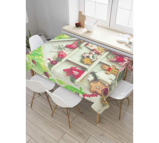 Прямоугольная скатерть JoyArty Дом для украшений из сатена tc_78657_120x145 1