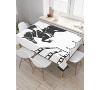 Прямоугольная скатерть JoyArty Над тройником из сатена tc_29013_120x145