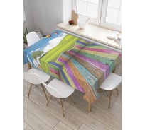 Прямоугольная скатерть JoyArty Соревнование воздухоплавателей из сатена tc_27858_120x145