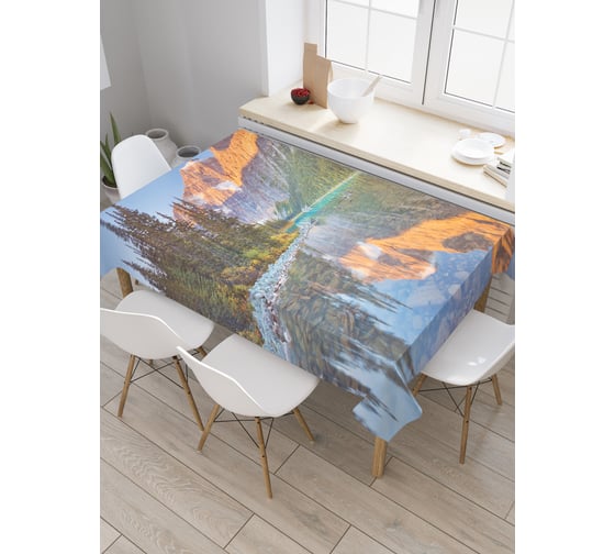 Прямоугольная скатерть JoyArty Зеркальная река из сатена tc_20757_120x145 1