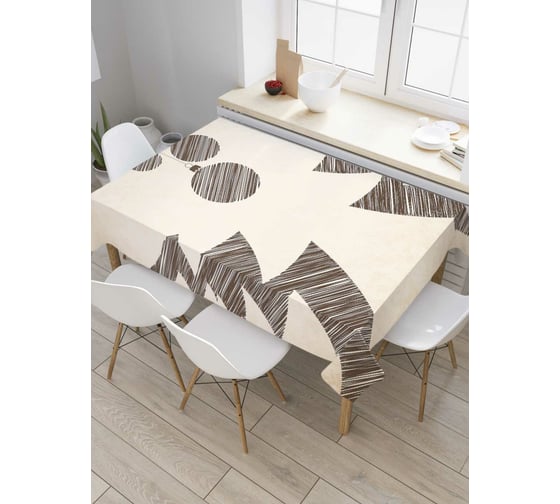 Прямоугольная скатерть JoyArty Еловые силуэты из сатена tc_6131_120x145 1