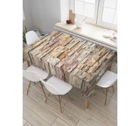 Прямоугольная скатерть JoyArty Декоративная кладка из сатена tc_37013_120x145