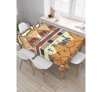 Прямоугольная скатерть JoyArty Доисторические узоры из сатена tc_18557_120x145