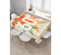 Прямоугольная скатерть JoyArty Звезды 60-летия из сатена tc_33190_120x145