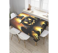 Прямоугольная скатерть JoyArty Джек-фонарь на кладбище из сатена tc_5701_120x145