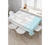 Прямоугольная скатерть JoyArty Зимние растения из сатена tc_30256_120x145