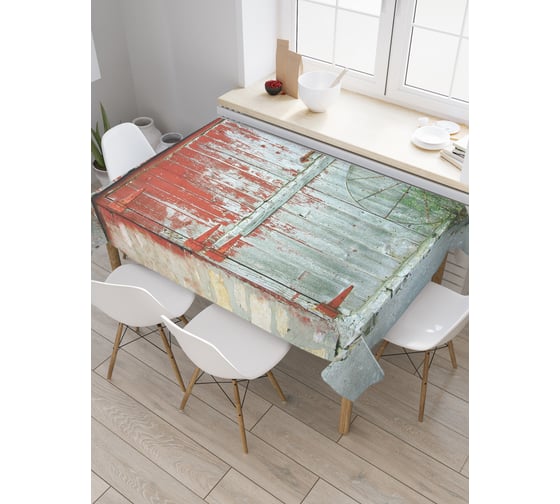 Прямоугольная скатерть JoyArty Заброшенный дом из сатена tc_9785_120x145 1