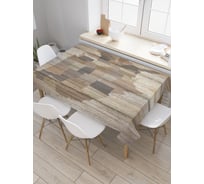 Прямоугольная скатерть JoyArty Деревянный континент из сатена tc_19698_120x145