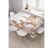 Прямоугольная скатерть JoyArty Город ждет праздник из сатена tc_5752_120x145