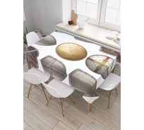 Прямоугольная скатерть JoyArty Средневековые щиты из сатена tc_9477_120x145