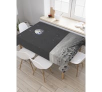 Прямоугольная скатерть JoyArty Земля с Луны из сатена tc_37994_120x145