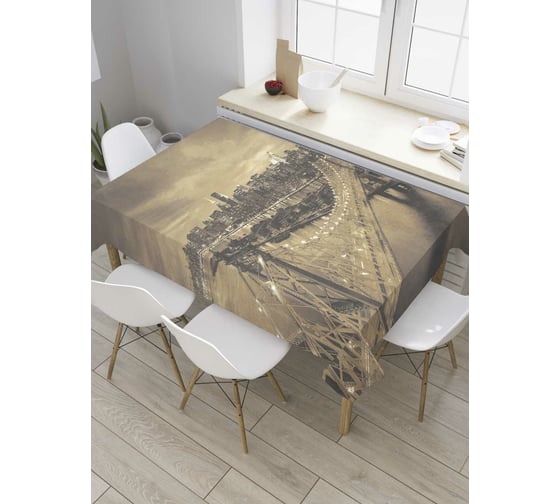 Прямоугольная скатерть JoyArty Полет над мостом из сатена tc_8115_120x145 1