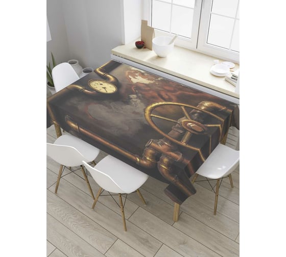 Прямоугольная скатерть JoyArty Система труб из сатена tc_36298_120x145 1