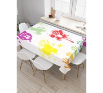 Прямоугольная скатерть JoyArty Радужный отпечаток из сатена tc_29098_120x145