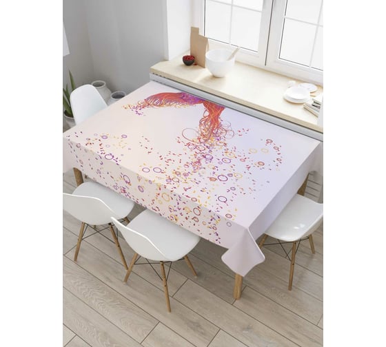 Прямоугольная скатерть JoyArty Птица счастья из сатена tc_7718_120x145 1