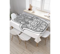 Прямоугольная скатерть JoyArty Всевидящее око в монохроме из сатена tc_38631_120x145