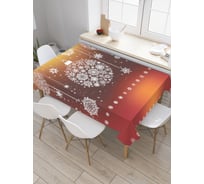 Прямоугольная скатерть JoyArty Снежные украшения из сатена tc_20011_120x145